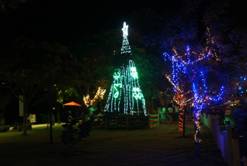 Playas del Coco Park Christmas Lights