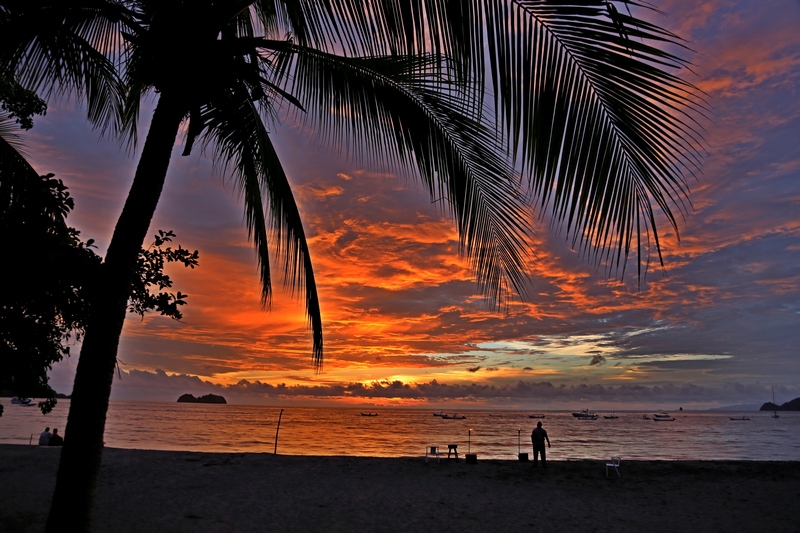 Stunning sunset Playa Hermosa Costa Rica