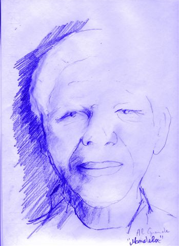Nelson Mandela artwork by Enrico Visani