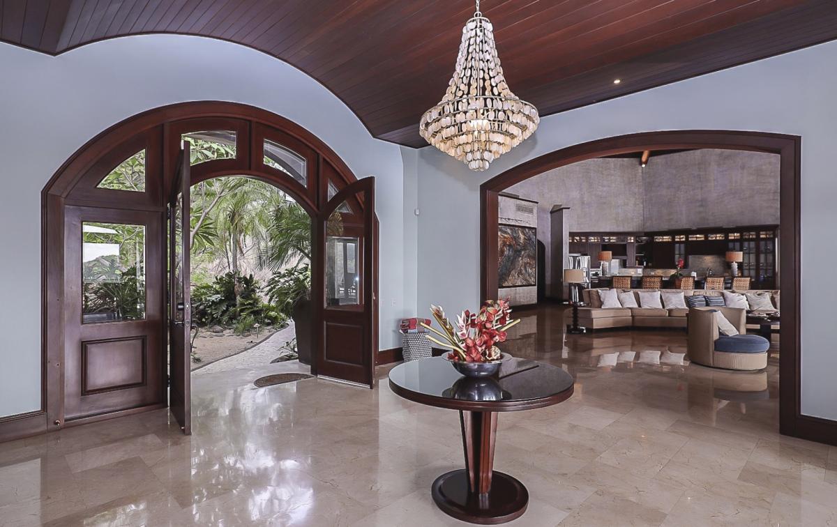 Entranceway of a custom built home in Costa Rica